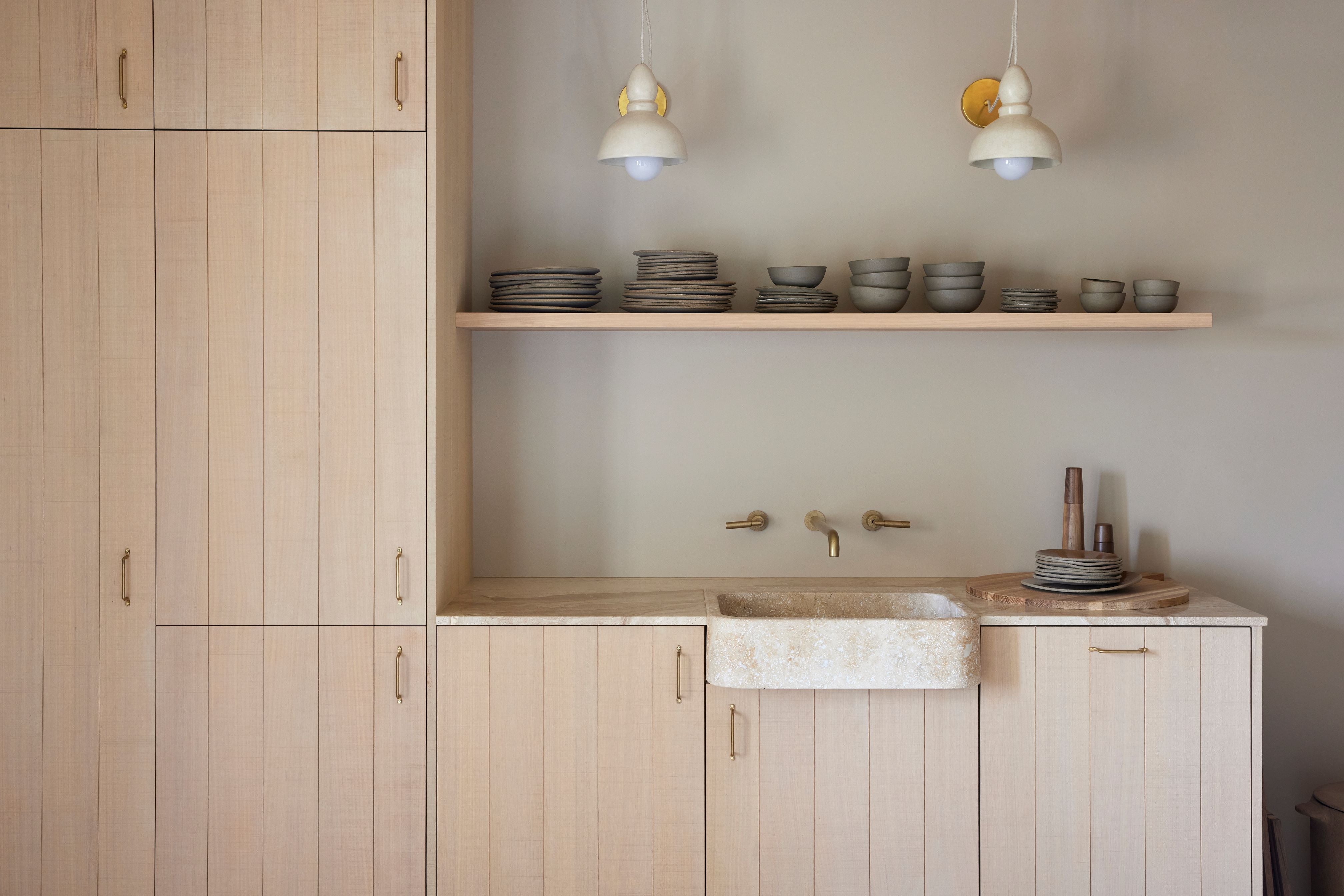 Tadelakt Pendants in the Kitchen