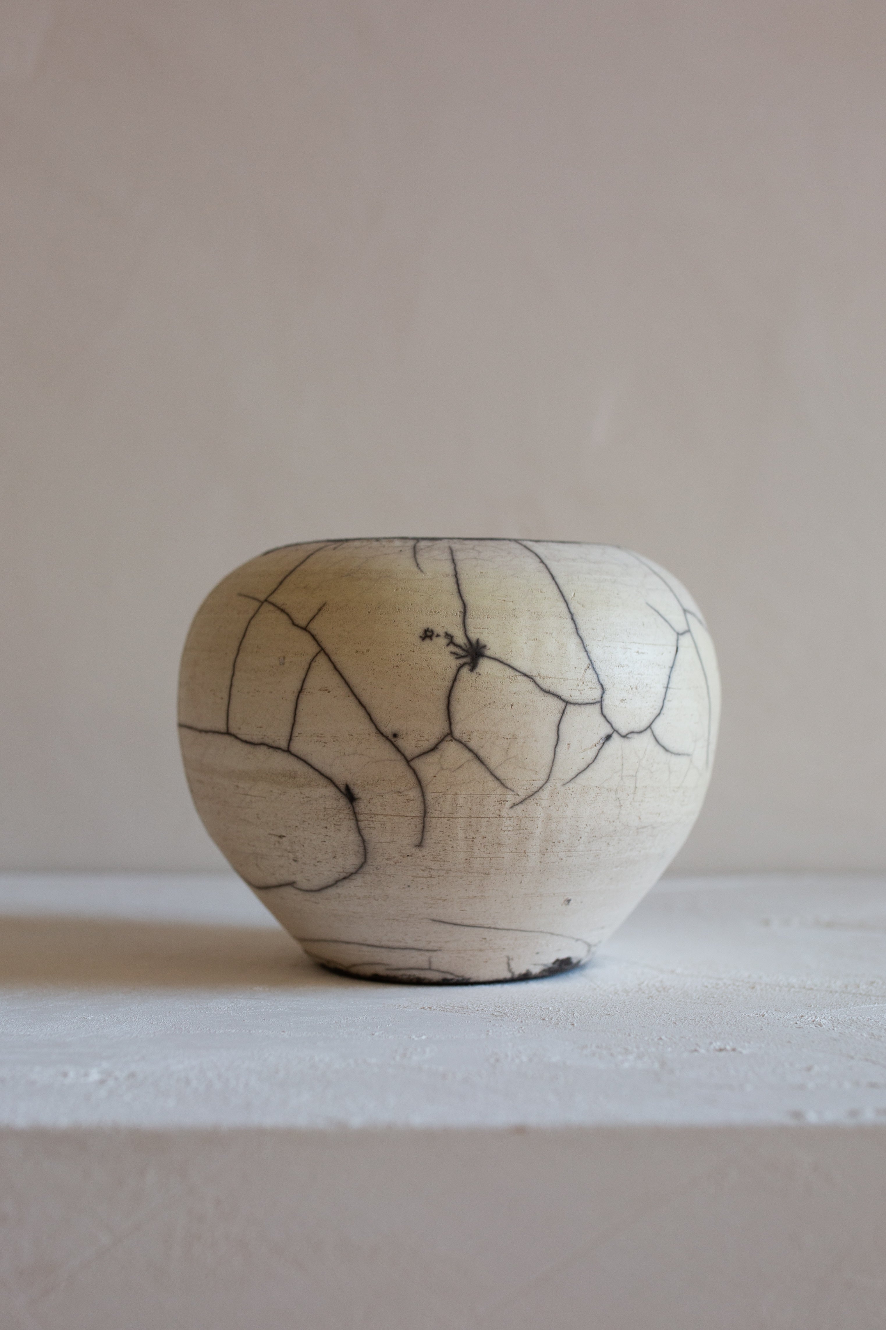 RAKU | RAW ROUND VASE - 0