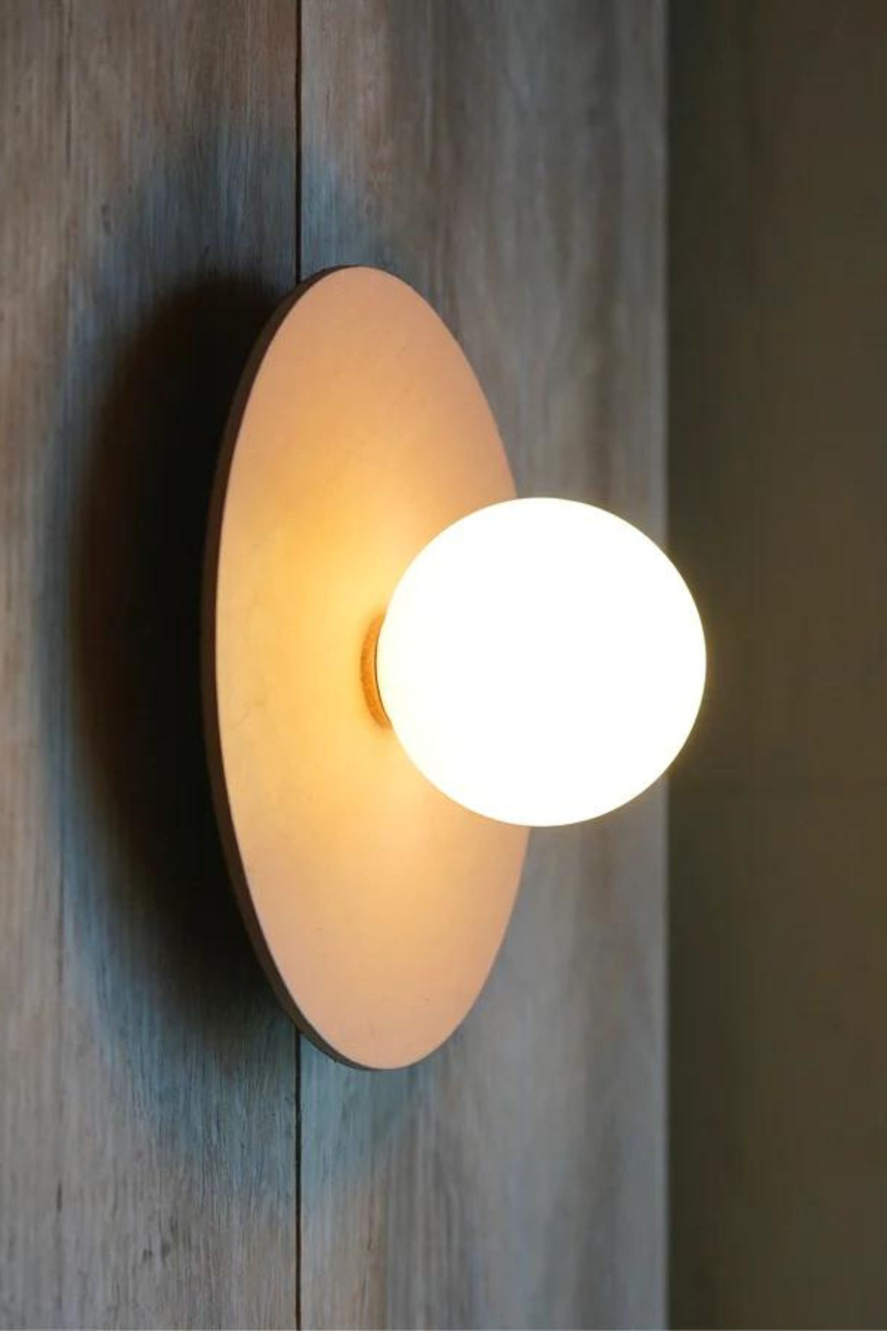 LEATHER DISC SCONCE | Terracotta | Imprint House