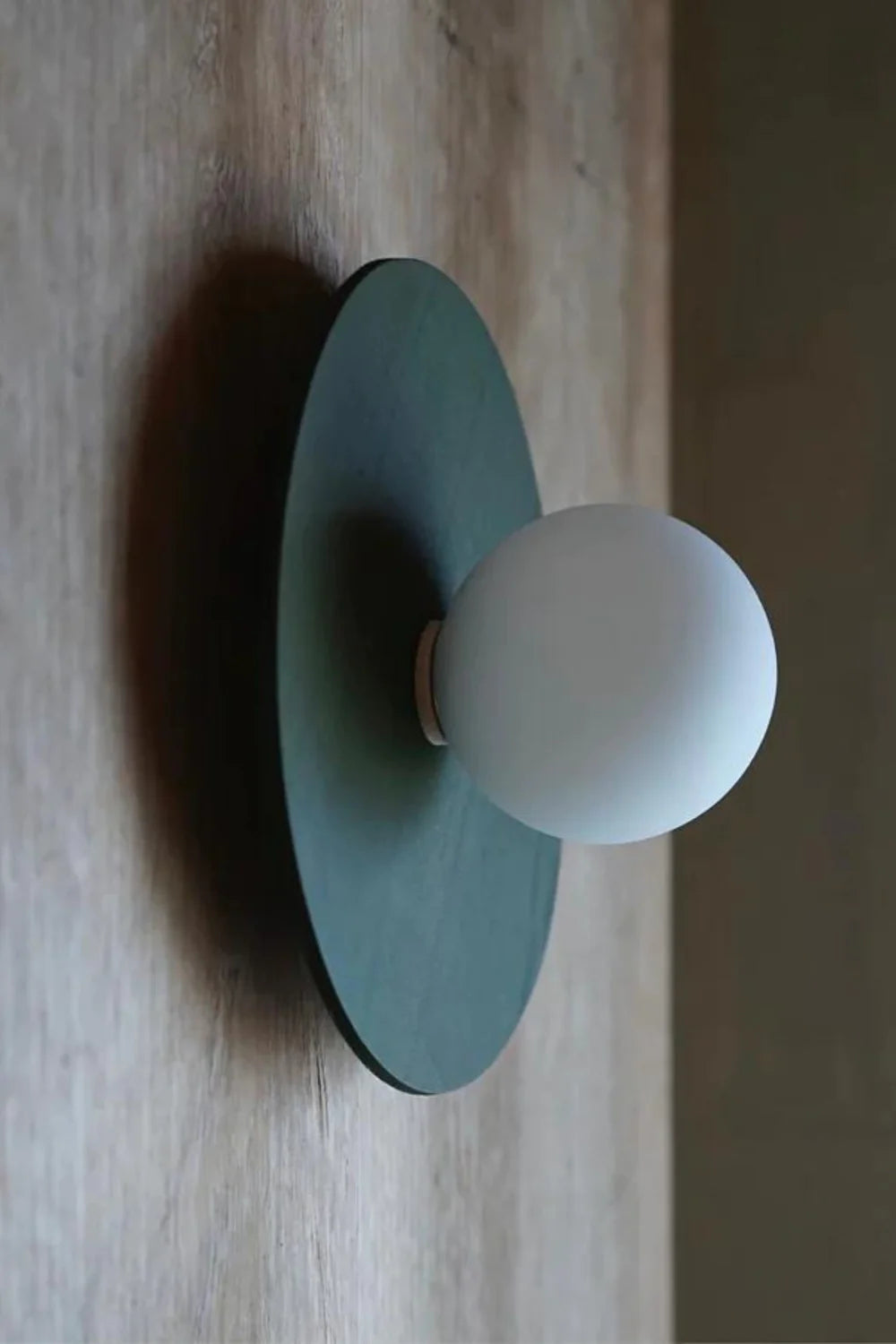 LEATHER DISC SCONCE | Olive | Imprint House