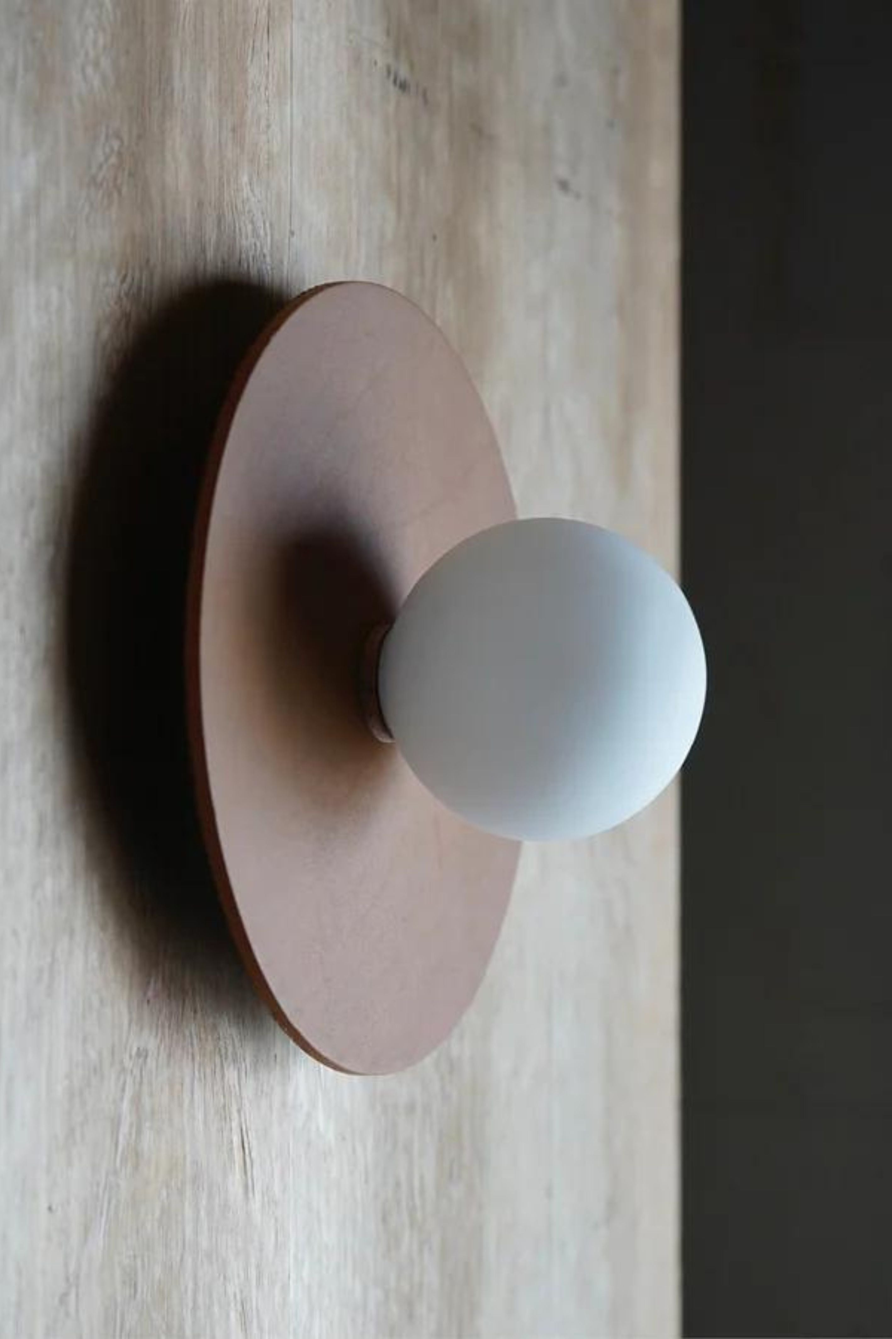 LEATHER DISC SCONCE | Terracotta | Imprint House