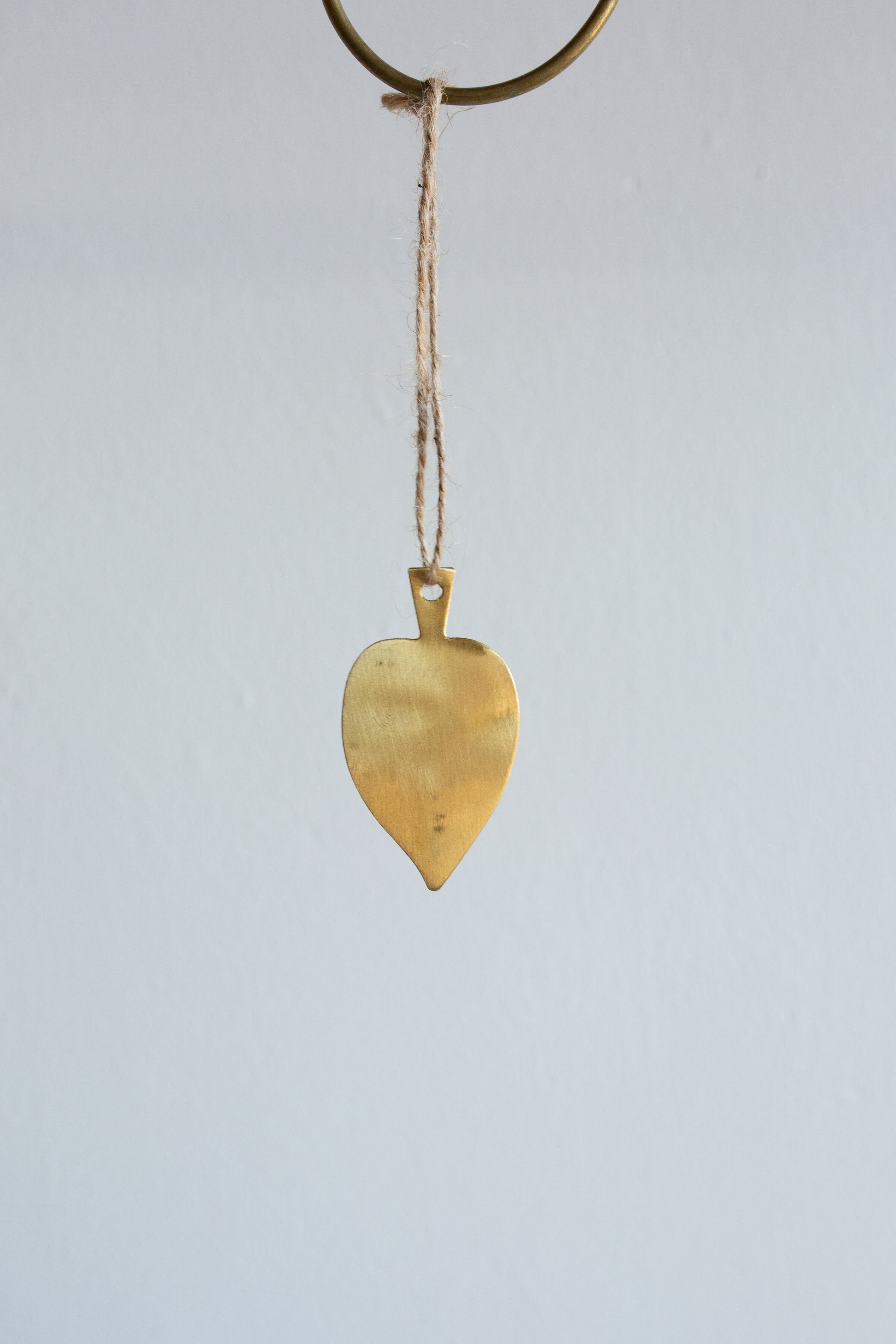 BRASS LEAF ORNAMENT - Set of 6 | Imprint House