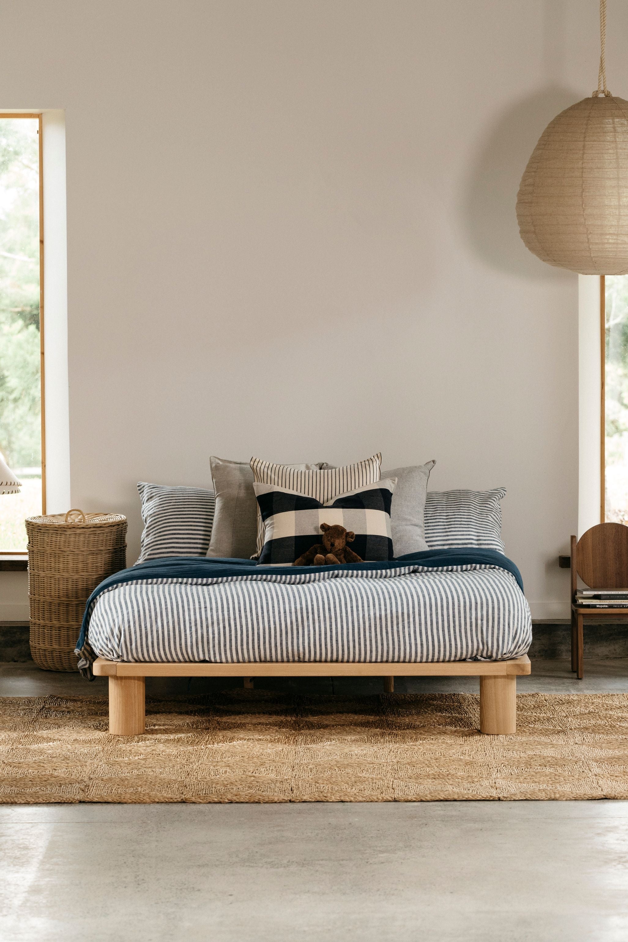 CLOUD LINEN PEAR PENDANT IN TAUPE | Imprint House
