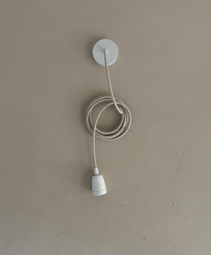 PENDANT LIGHTING CABLE KIT IN WHITE AND BEIGE 7MM - 0