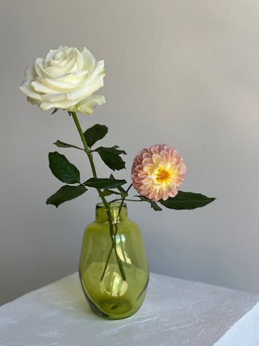 LIME CASCADE HAND BLOWN GLASS VASE | Imprint House
