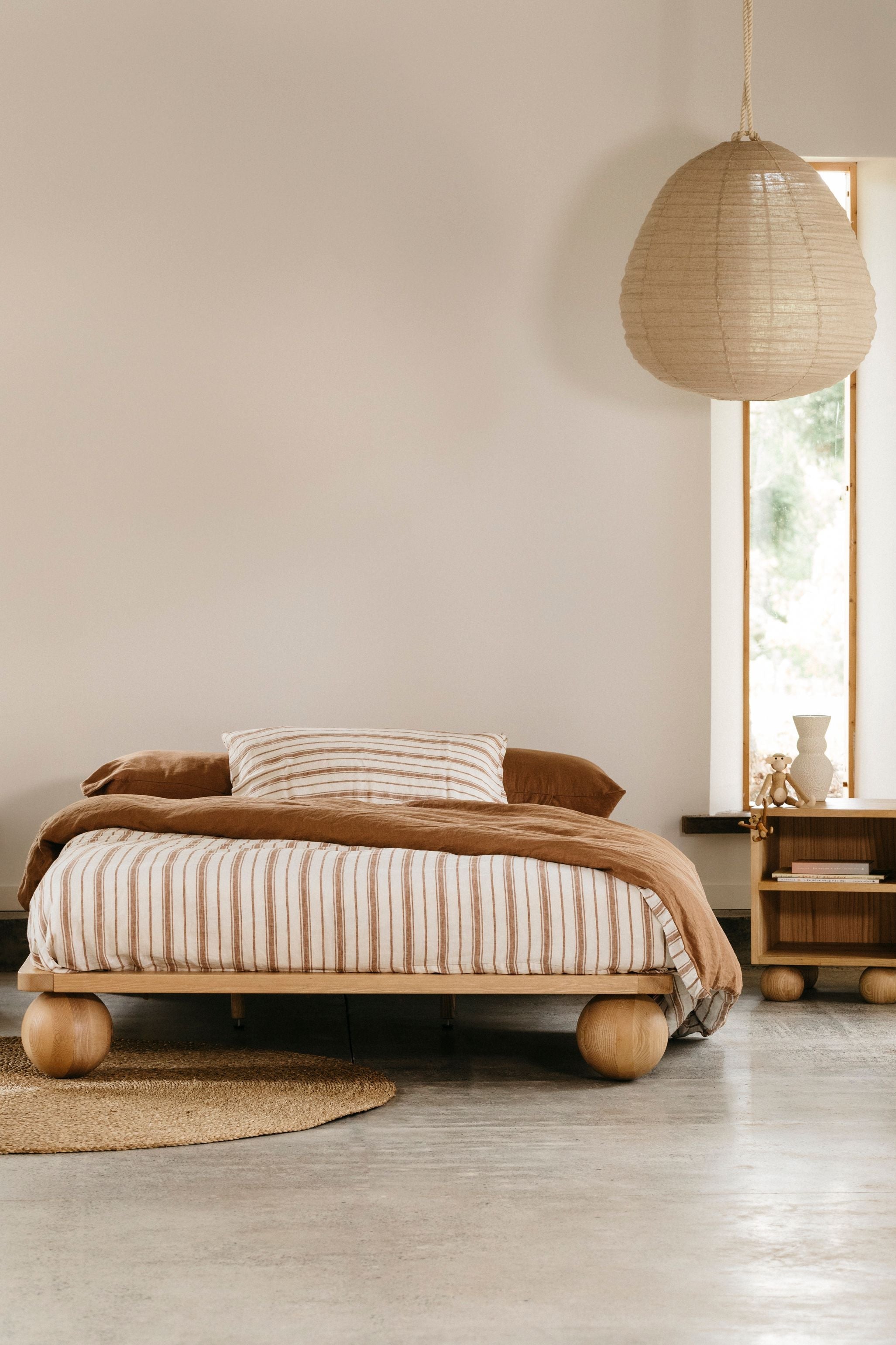 CLOUD LINEN PEAR PENDANT IN TAUPE | Imprint House