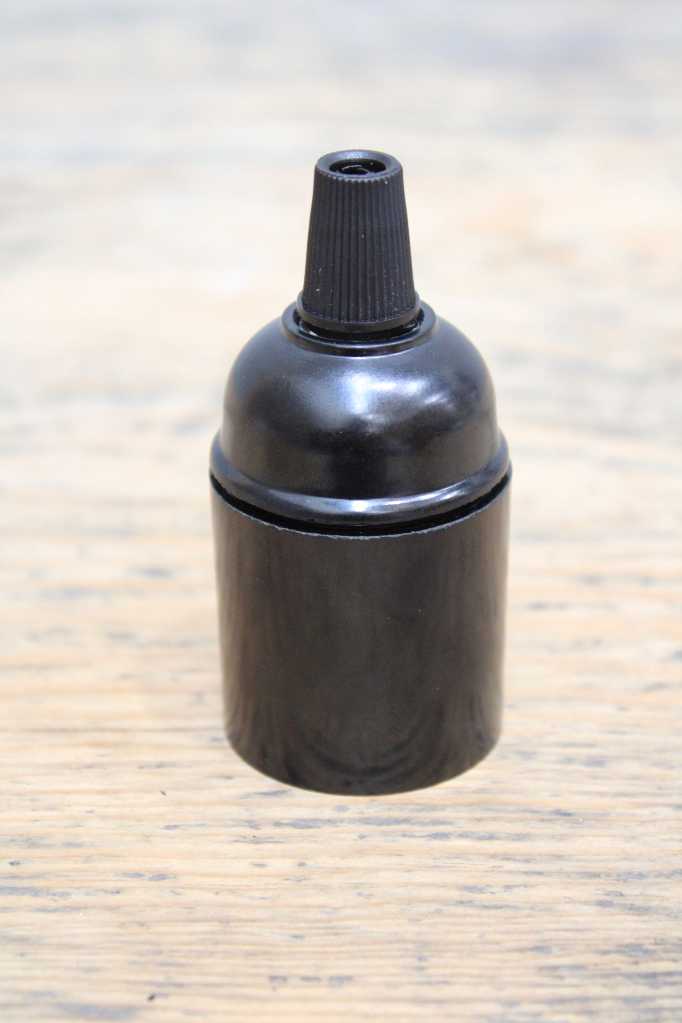 Black Plastic E27 Lamp Holder | Imprint House