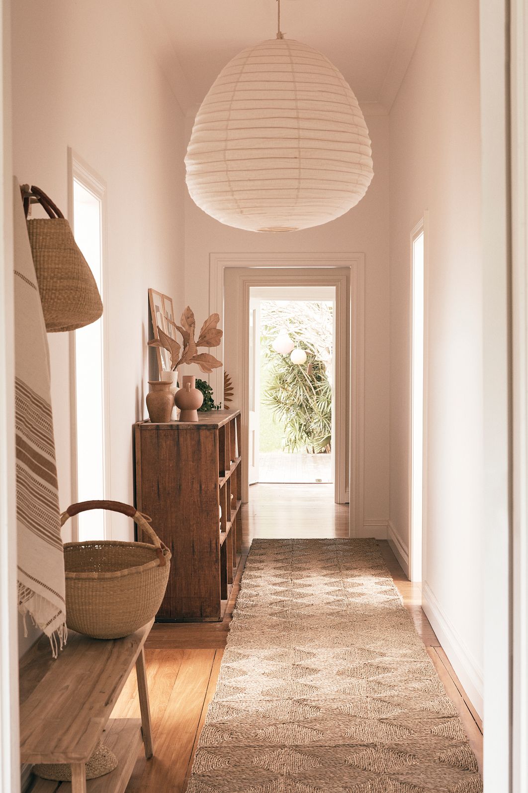 Cloud Linen Pear Pendant in Ivory