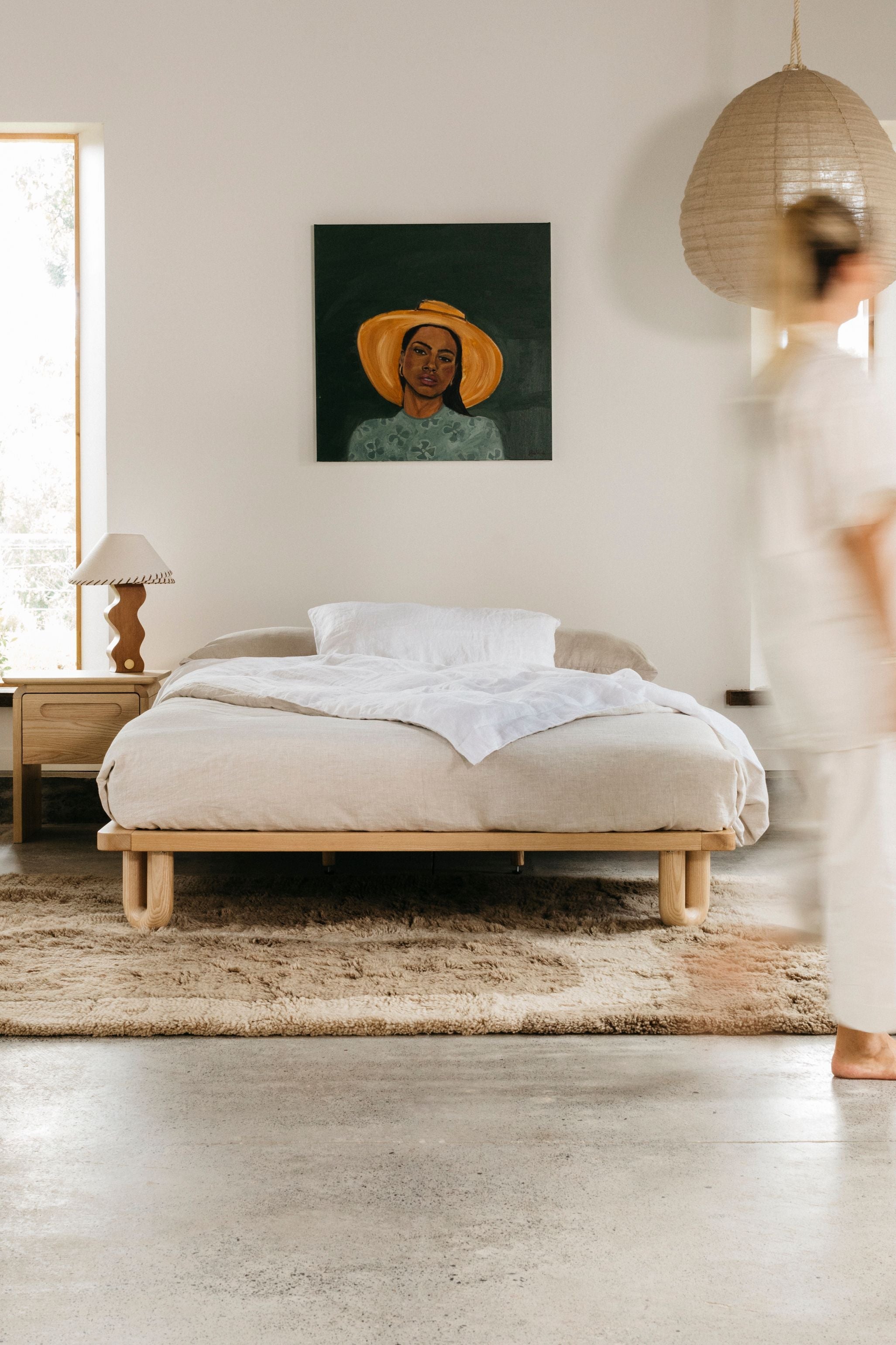 CLOUD LINEN PEAR PENDANT IN TAUPE | Imprint House