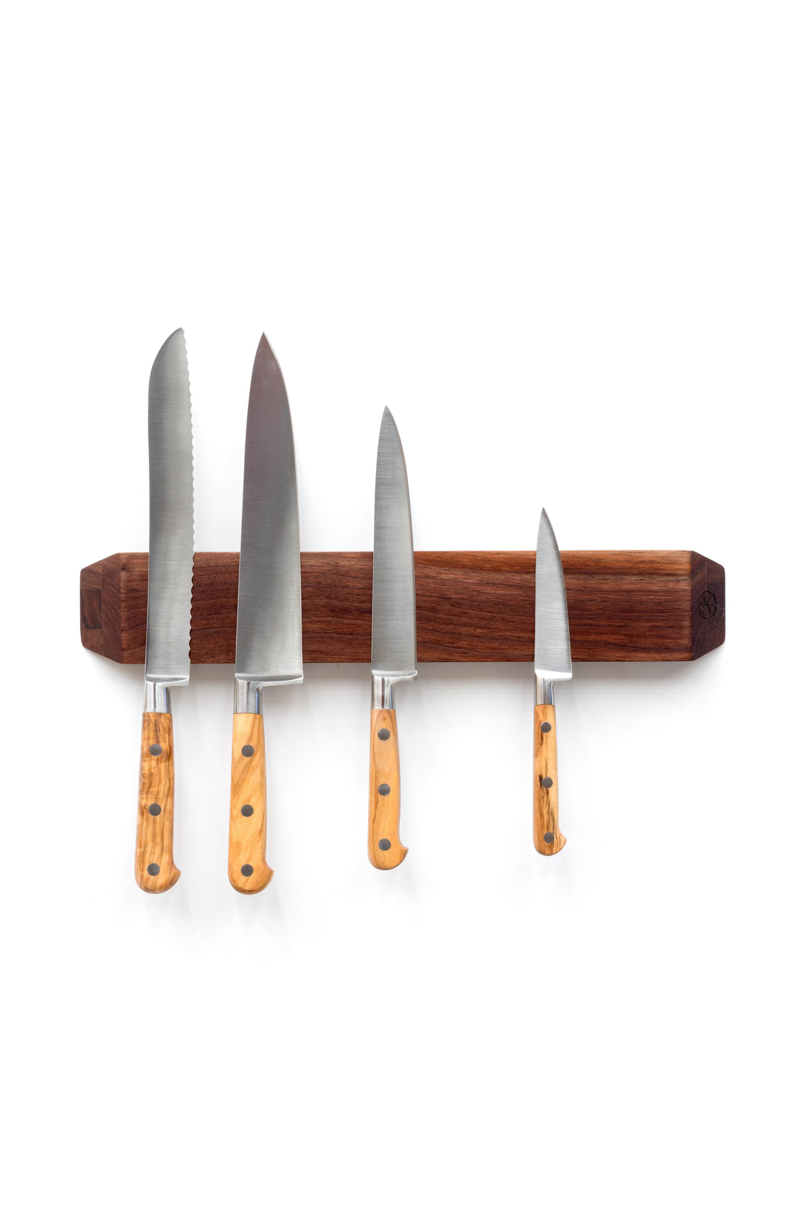 BLACK WALNUT MAGNETIC KNIFE RACK | Imprint House
