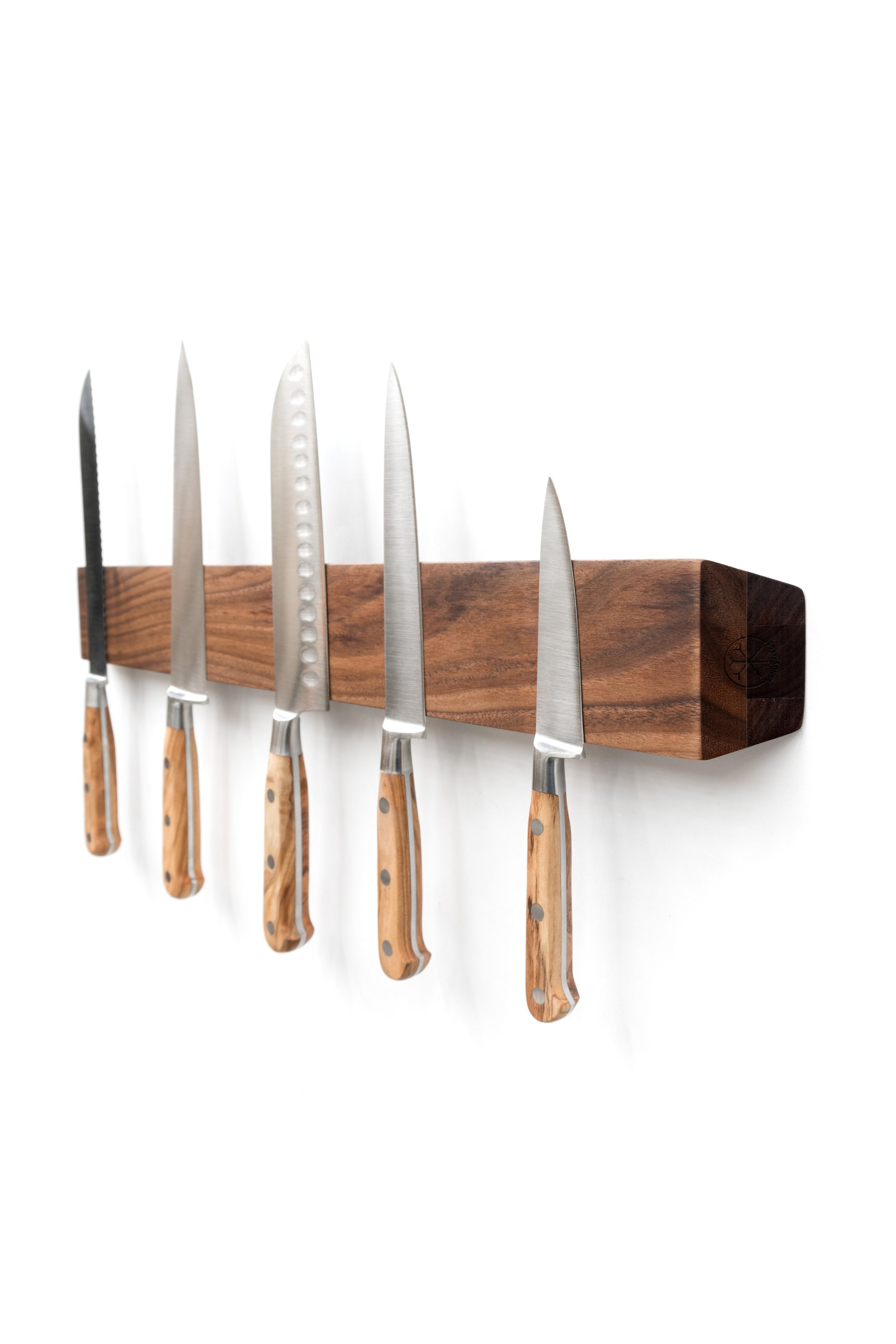 BLACK WALNUT MAGNETIC KNIFE RACK | Imprint House