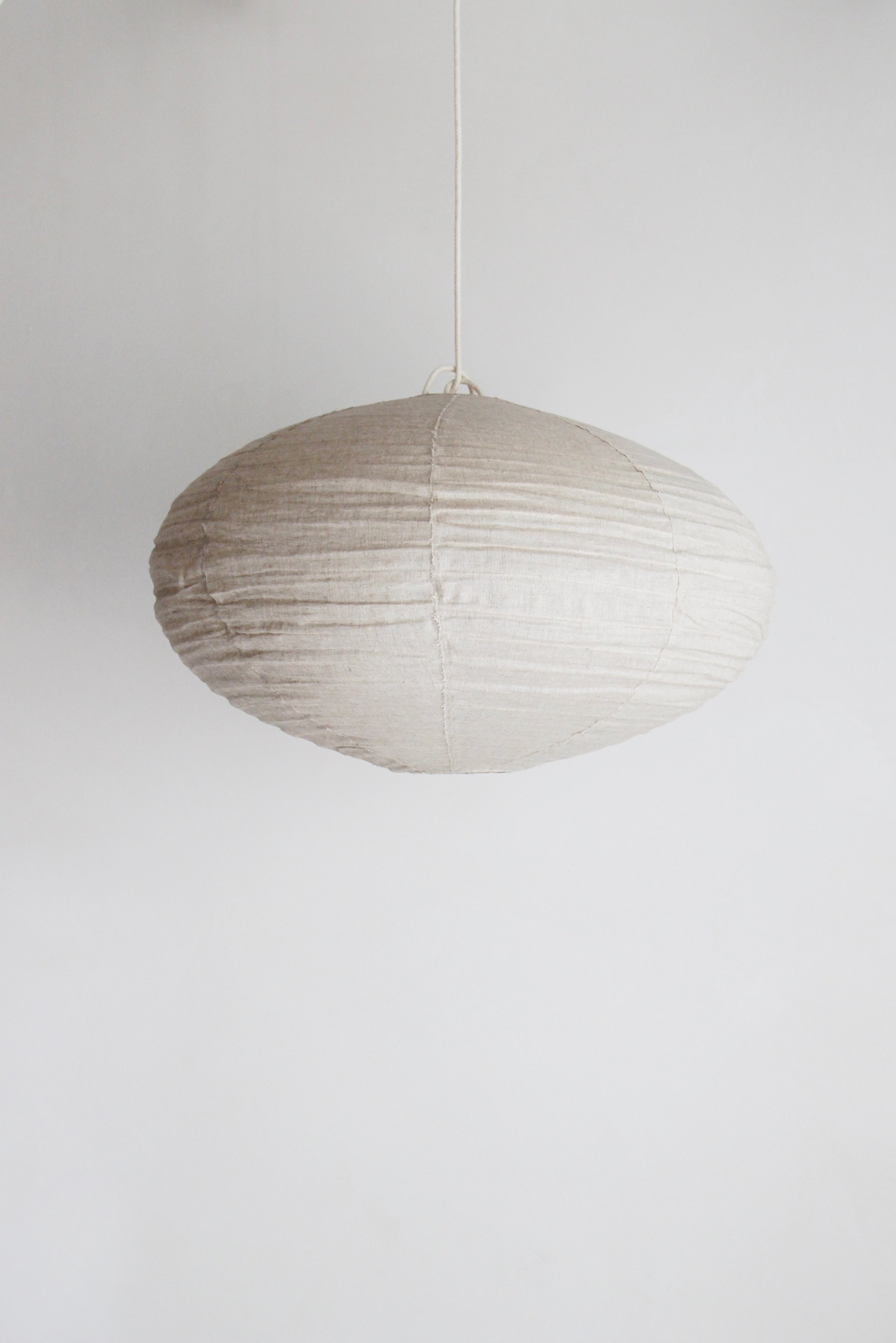 CLOUD LINEN OVAL PENDANT IN TAUPE - 0