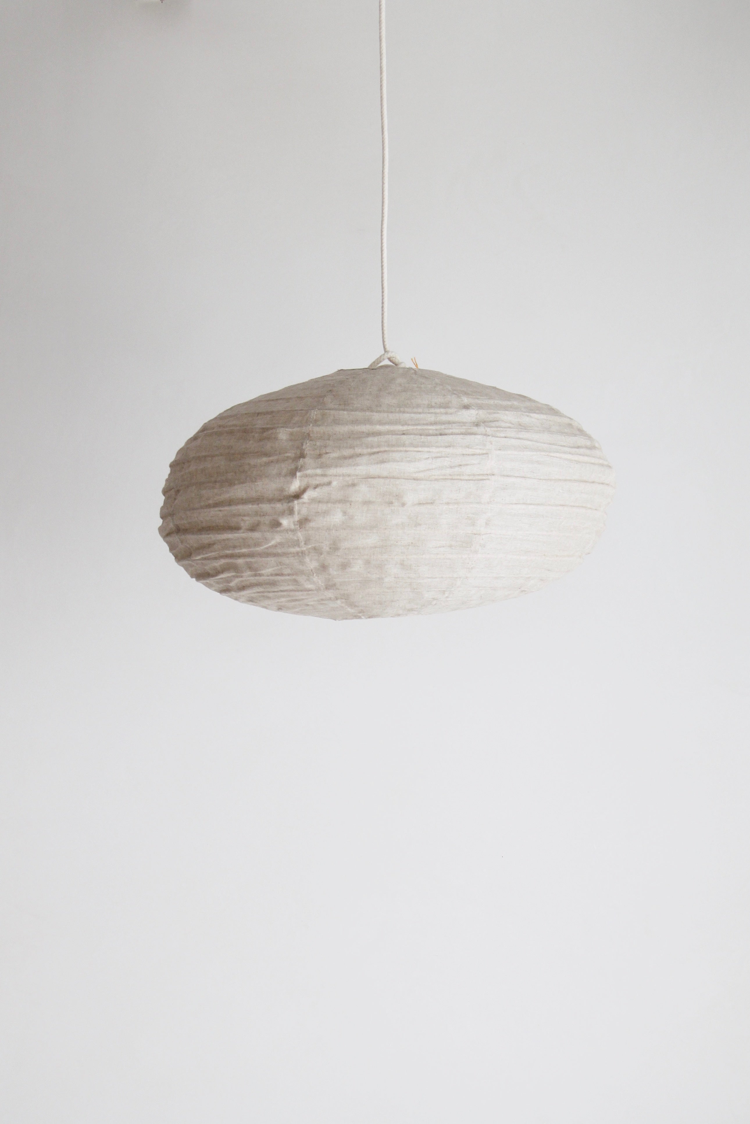 CLOUD LINEN OVAL PENDANT IN TAUPE - 1