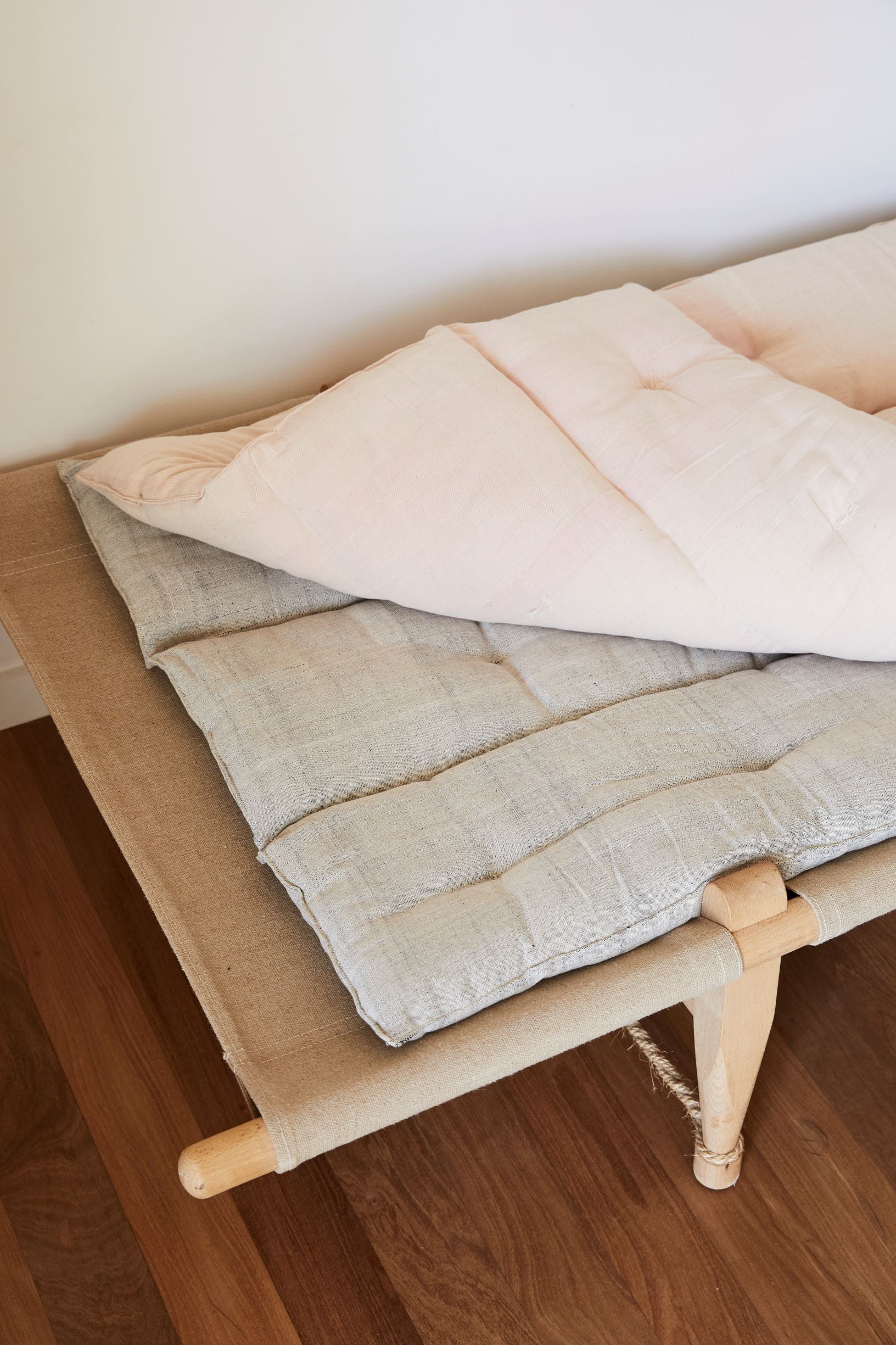 COTTON HANDWOVEN SOFA TOPPER IN GREY | Imprint House