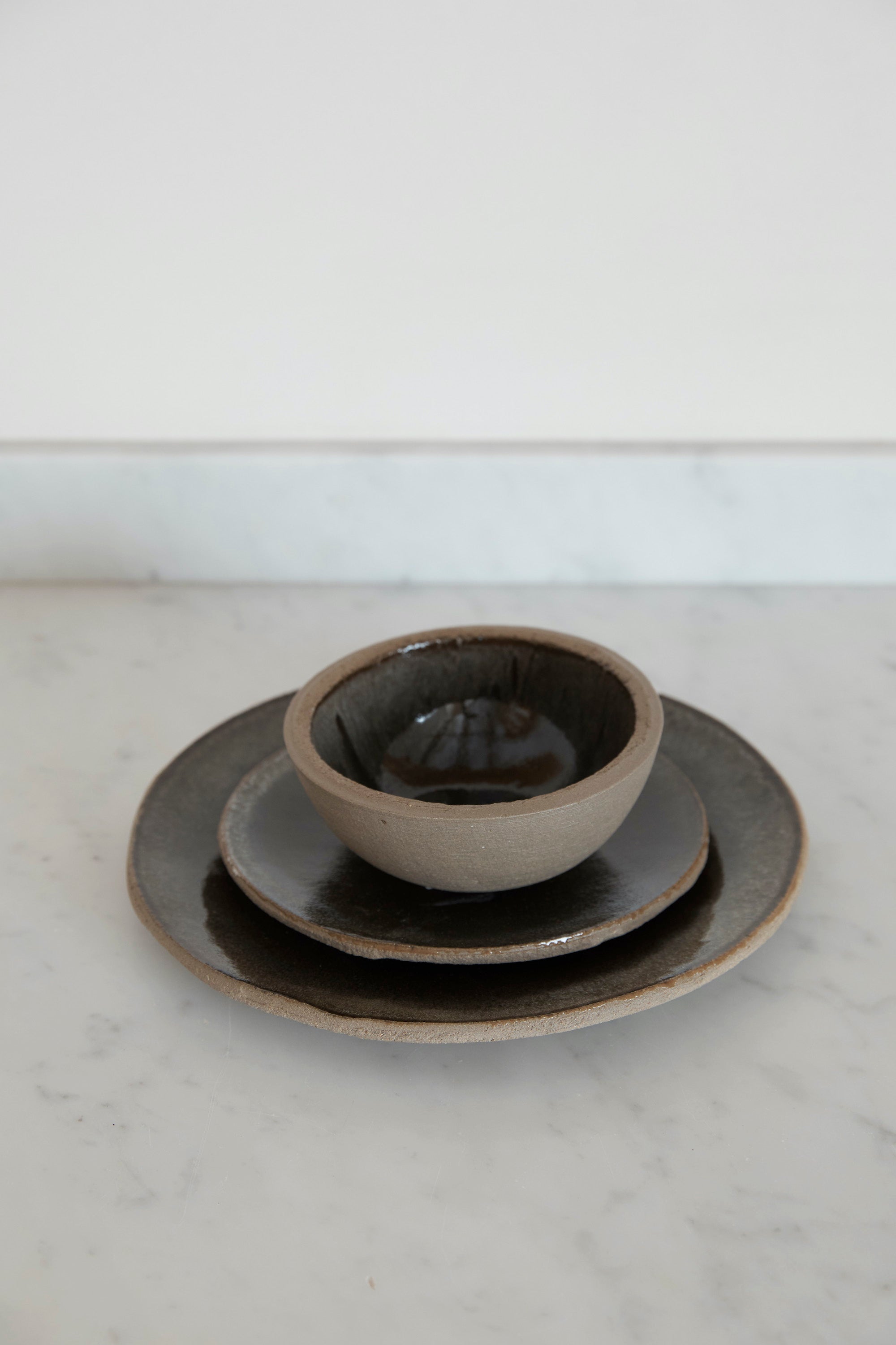 STONEWARE PLATE IN MUSHROOM | LARGE | Imprint House