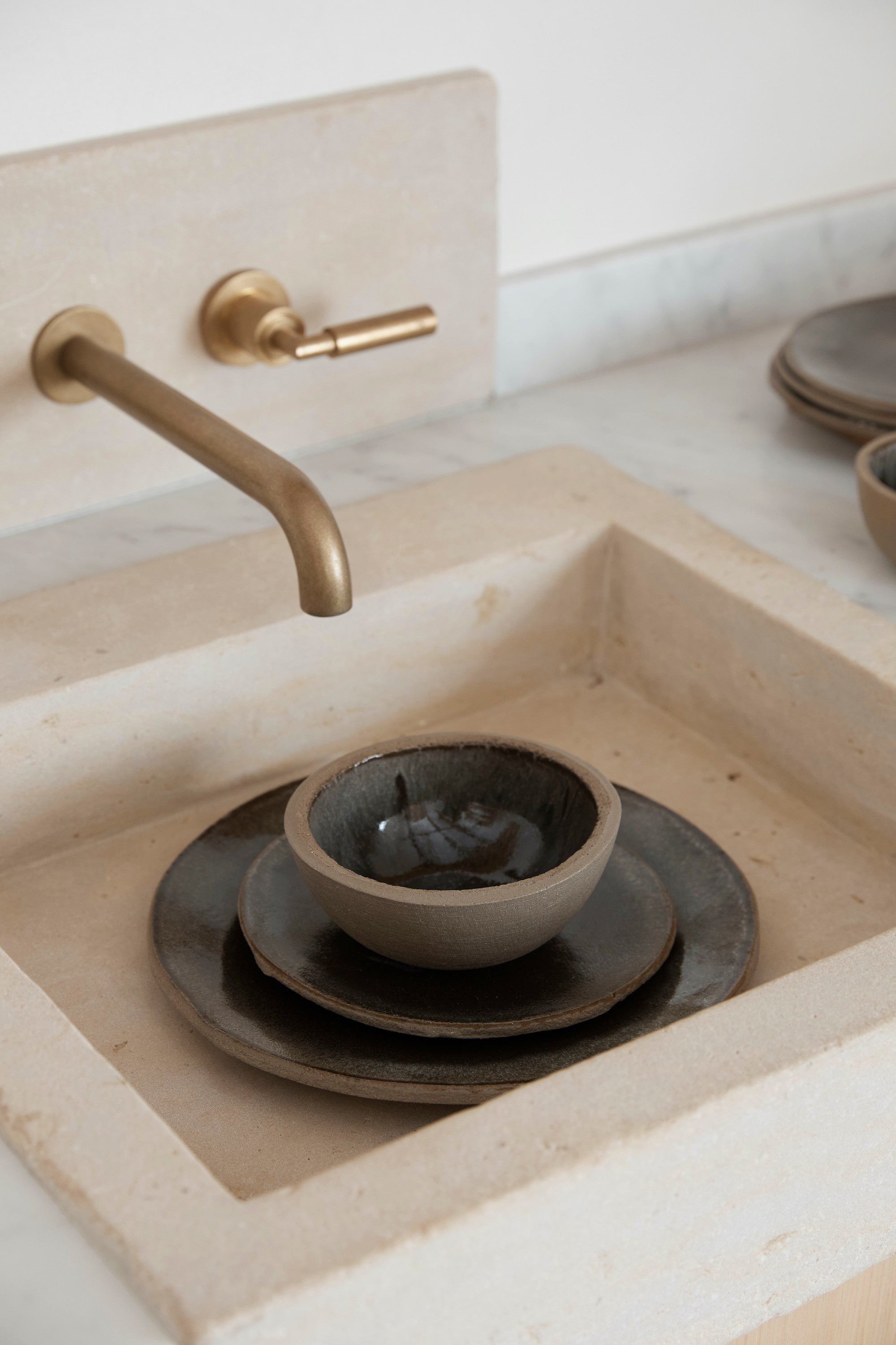 STONEWARE BOWL IN MUSHROOM | SMALL | Imprint House