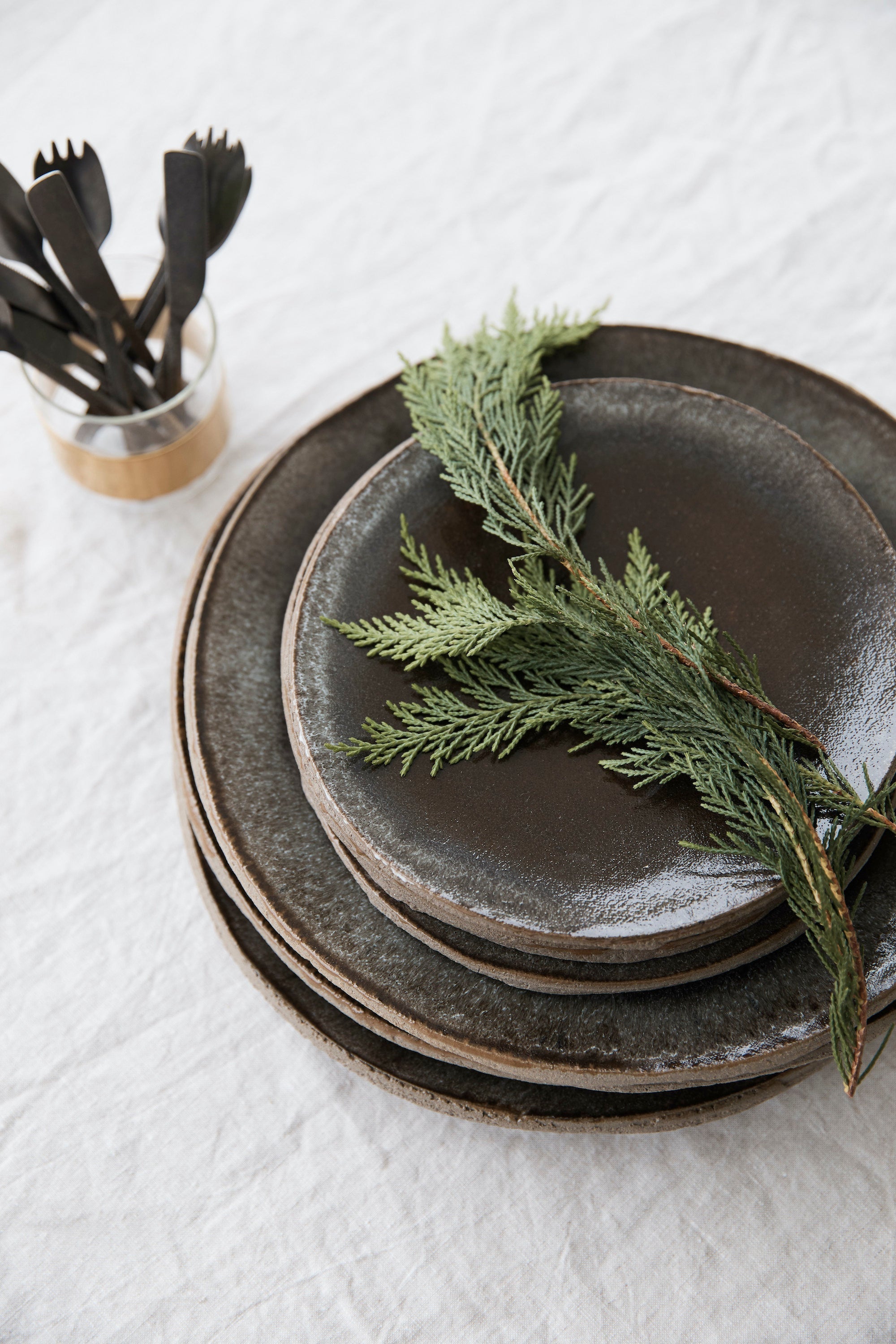 STONEWARE PLATE IN MUSHROOM | MEDIUM | Imprint House