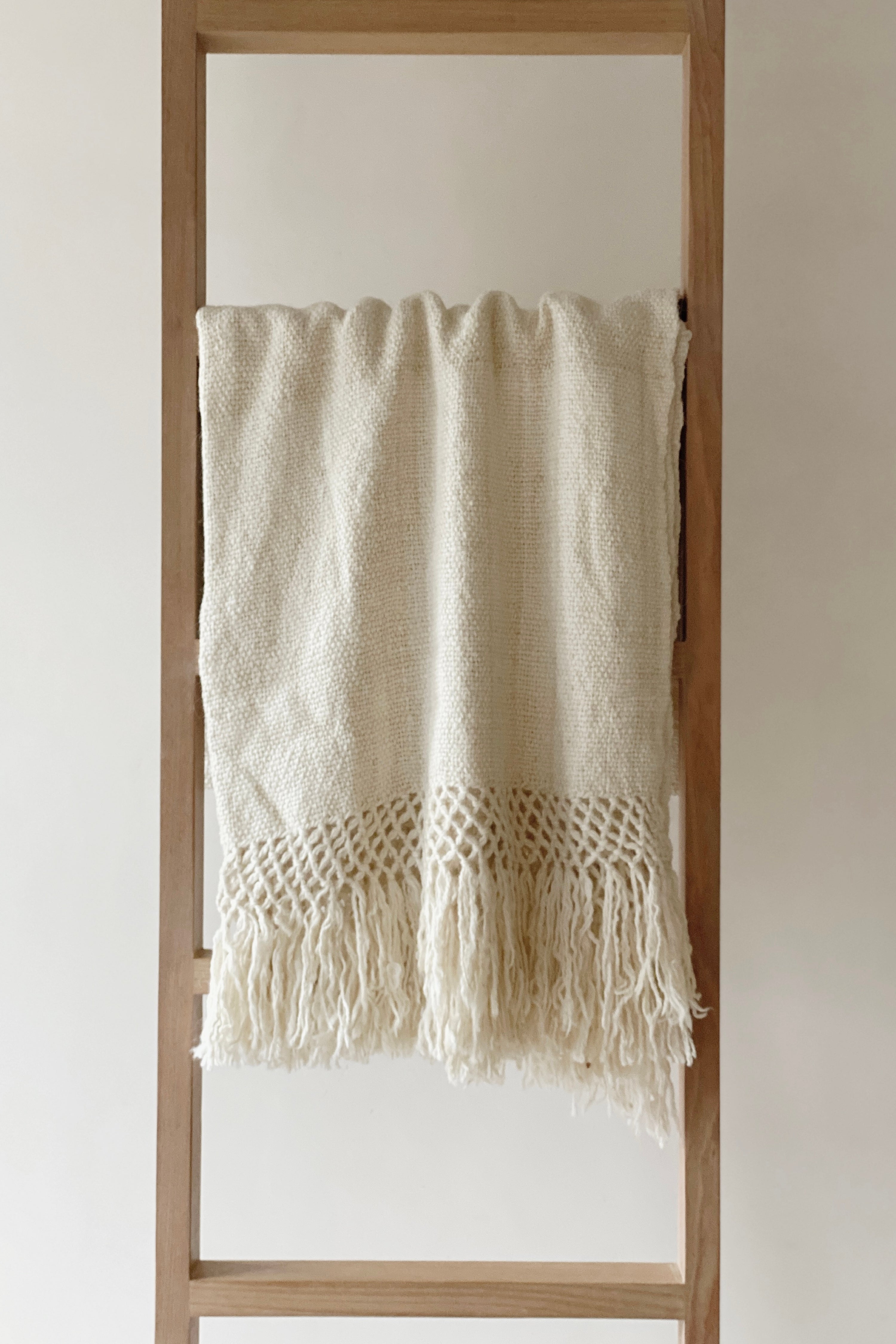 PUNA LLAMA THROW | NATURAL WHITE | Imprint House