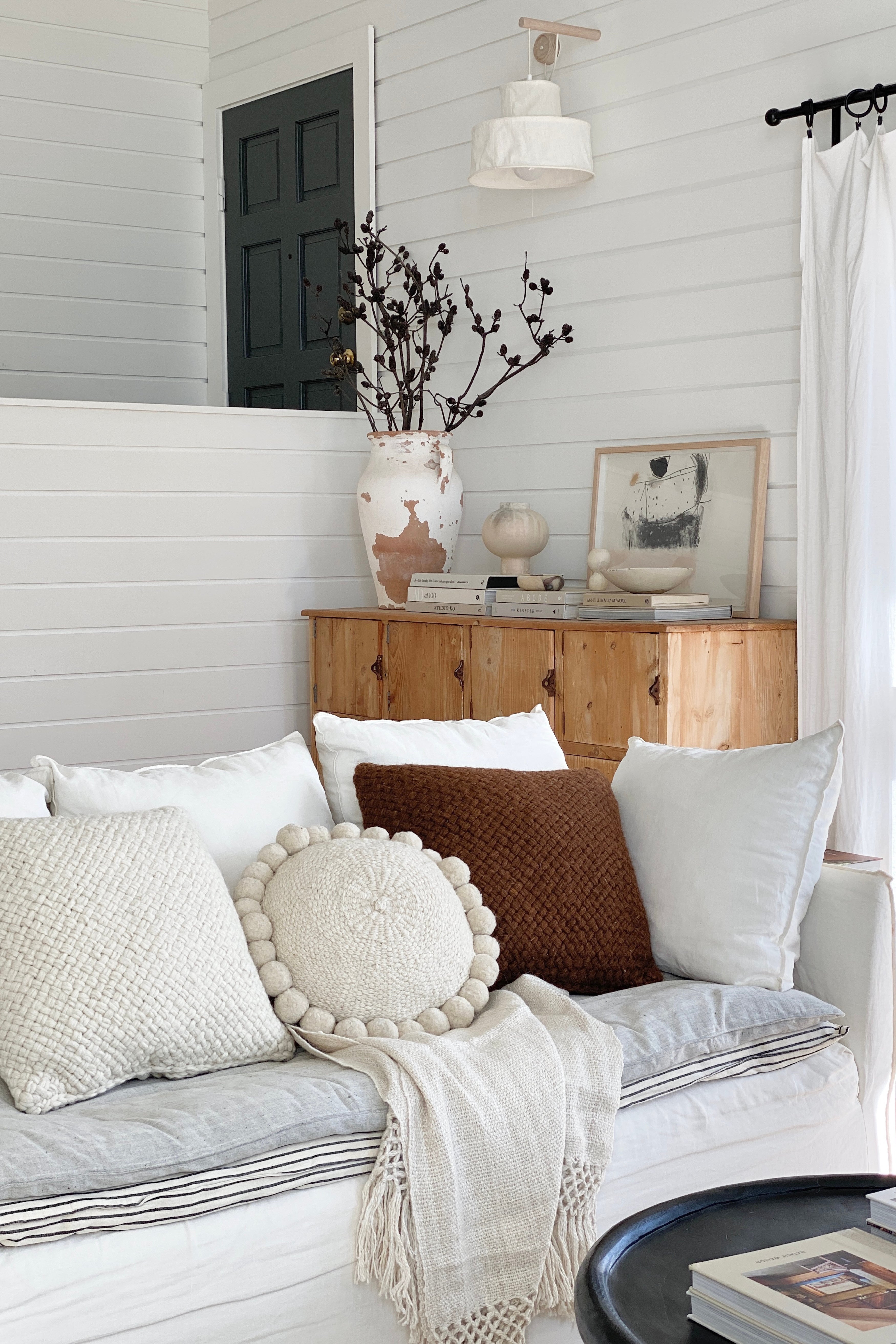 TEXTURED SQUARE CUSHION | RUST | Imprint House