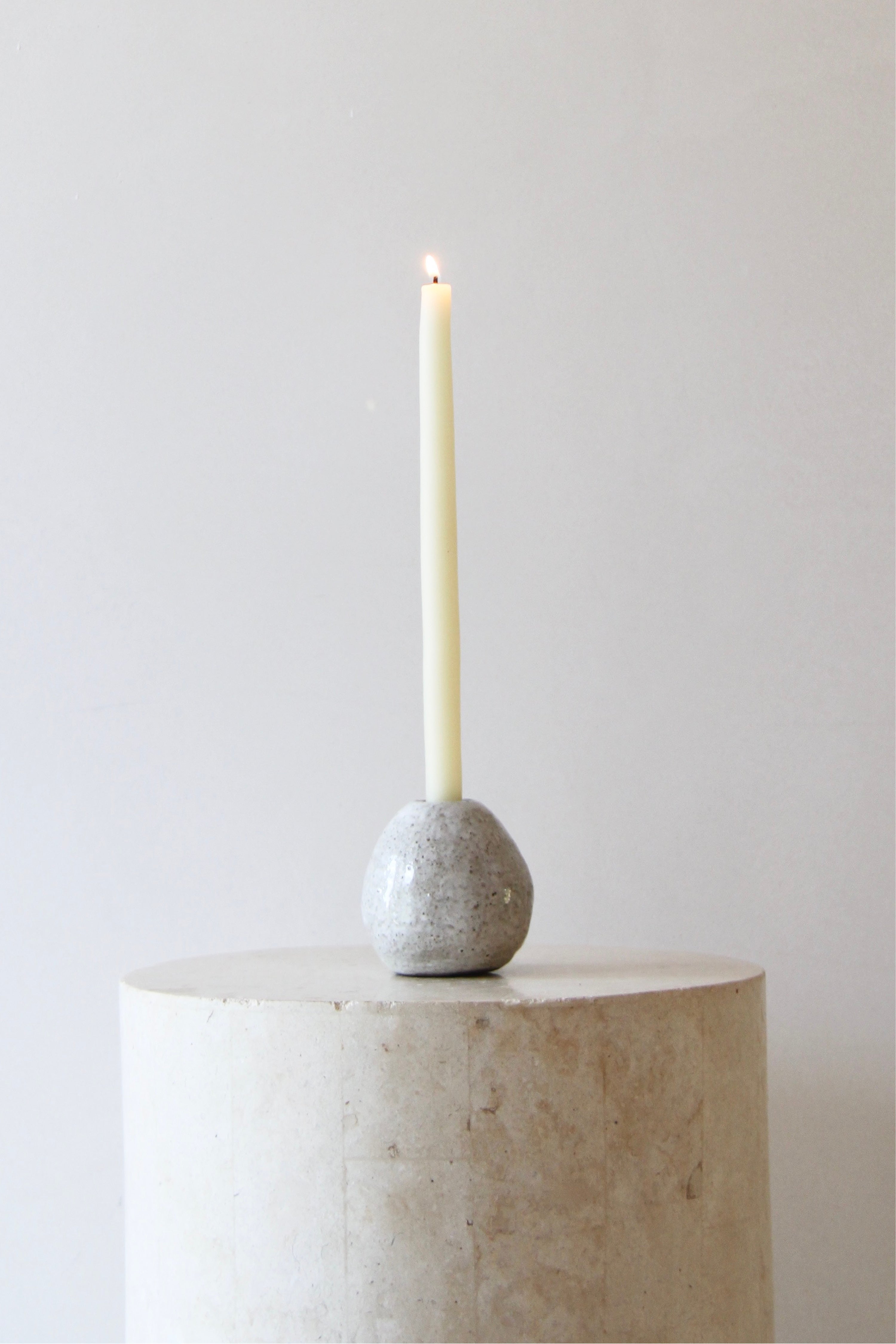 CERAMIC PEBBLE CANDLE HOLDER | Imprint House