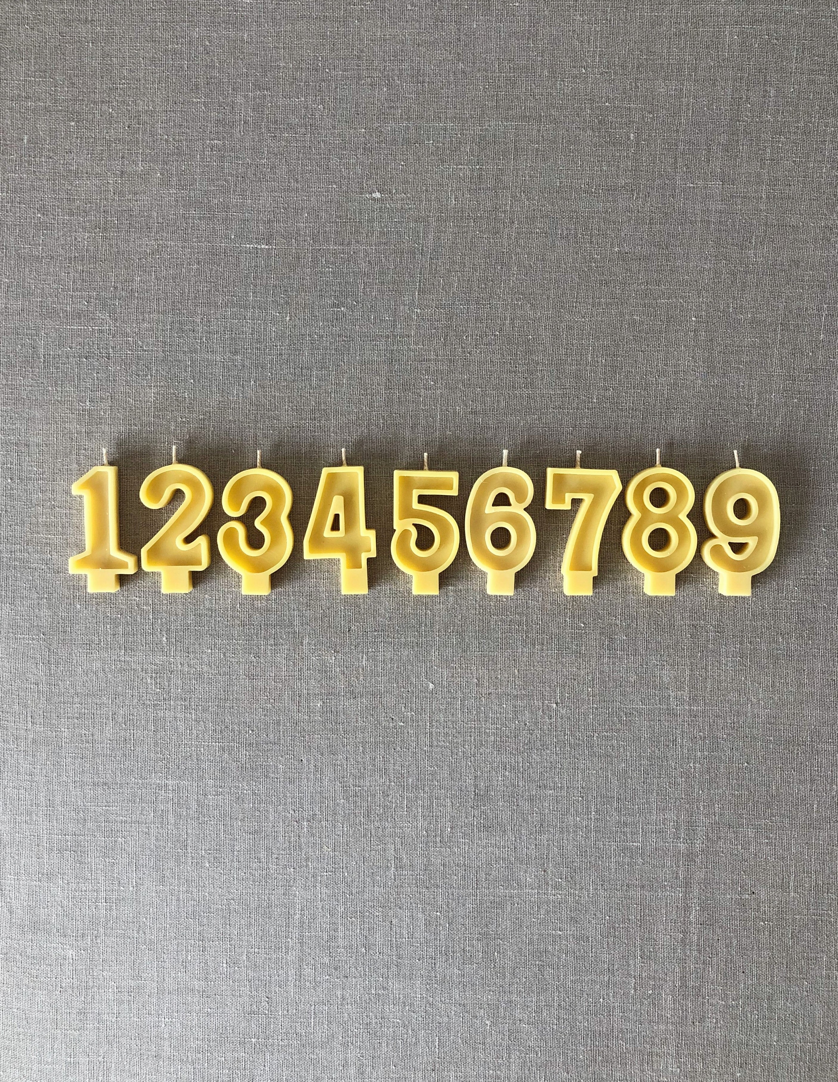 HANDMADE BEESWAX DIGIT BIRTHDAY CANDLE | Imprint House