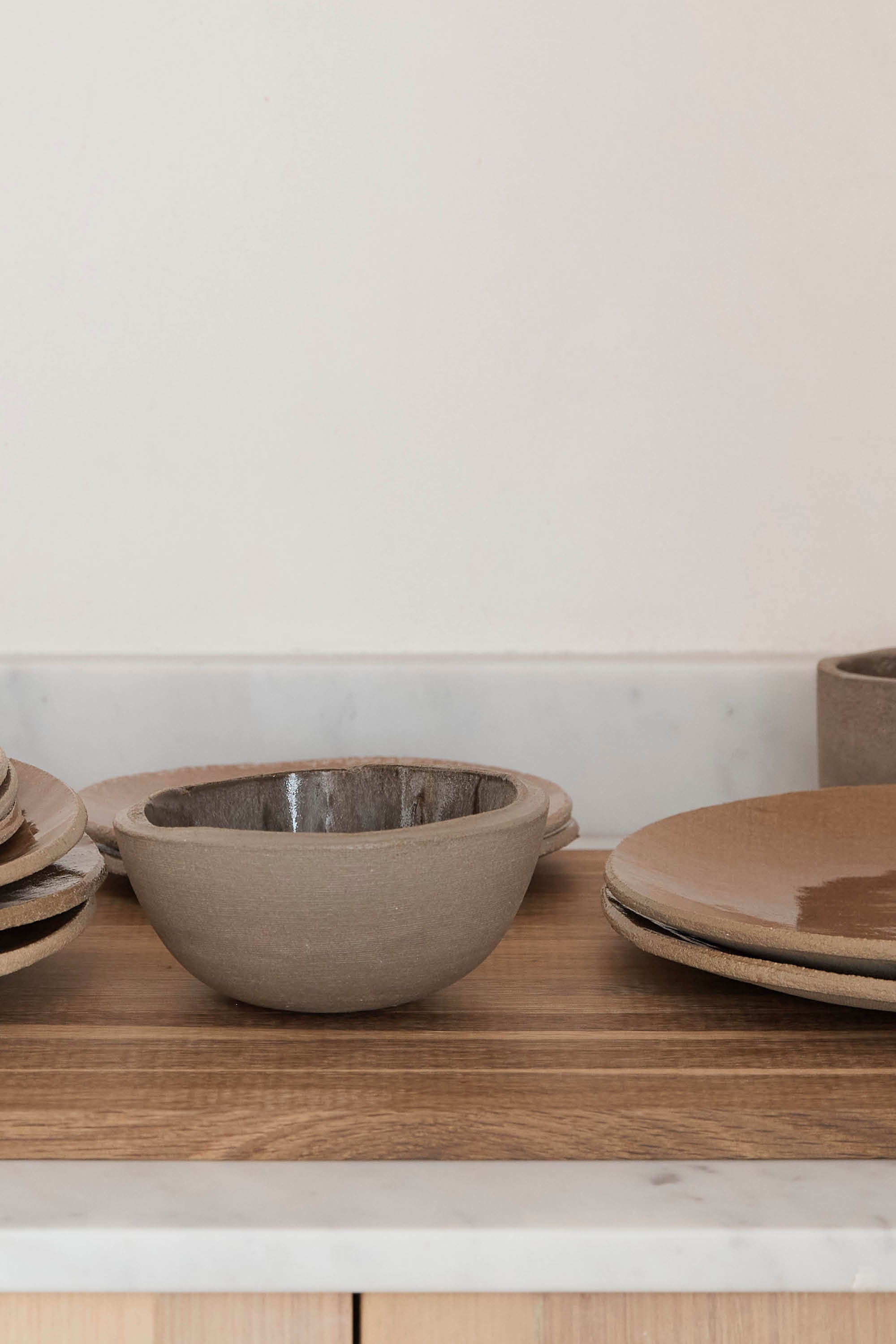 STONEWARE BOWL IN MUSHROOM | LARGE | Imprint House