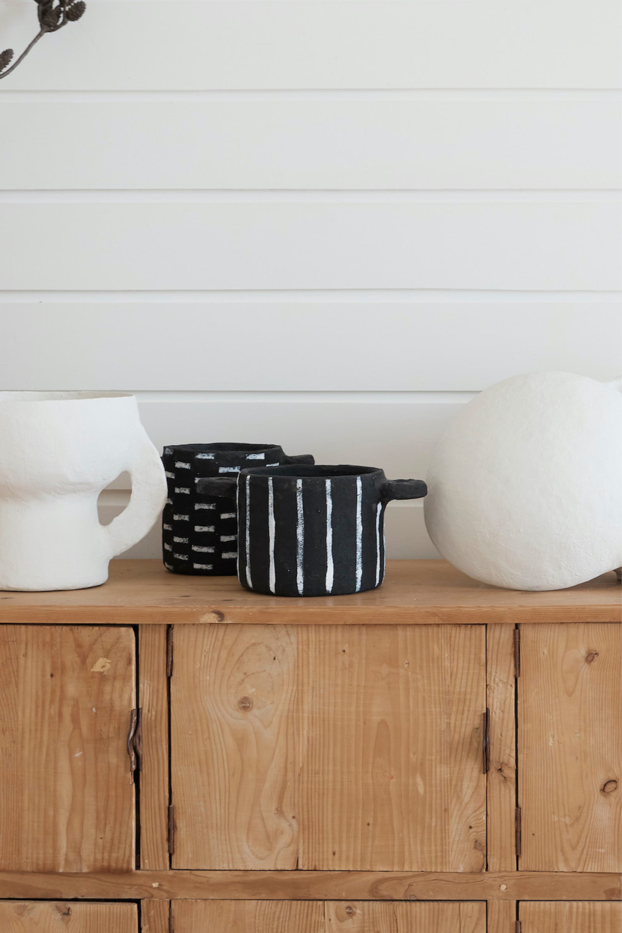 papier-mâché pot - 0