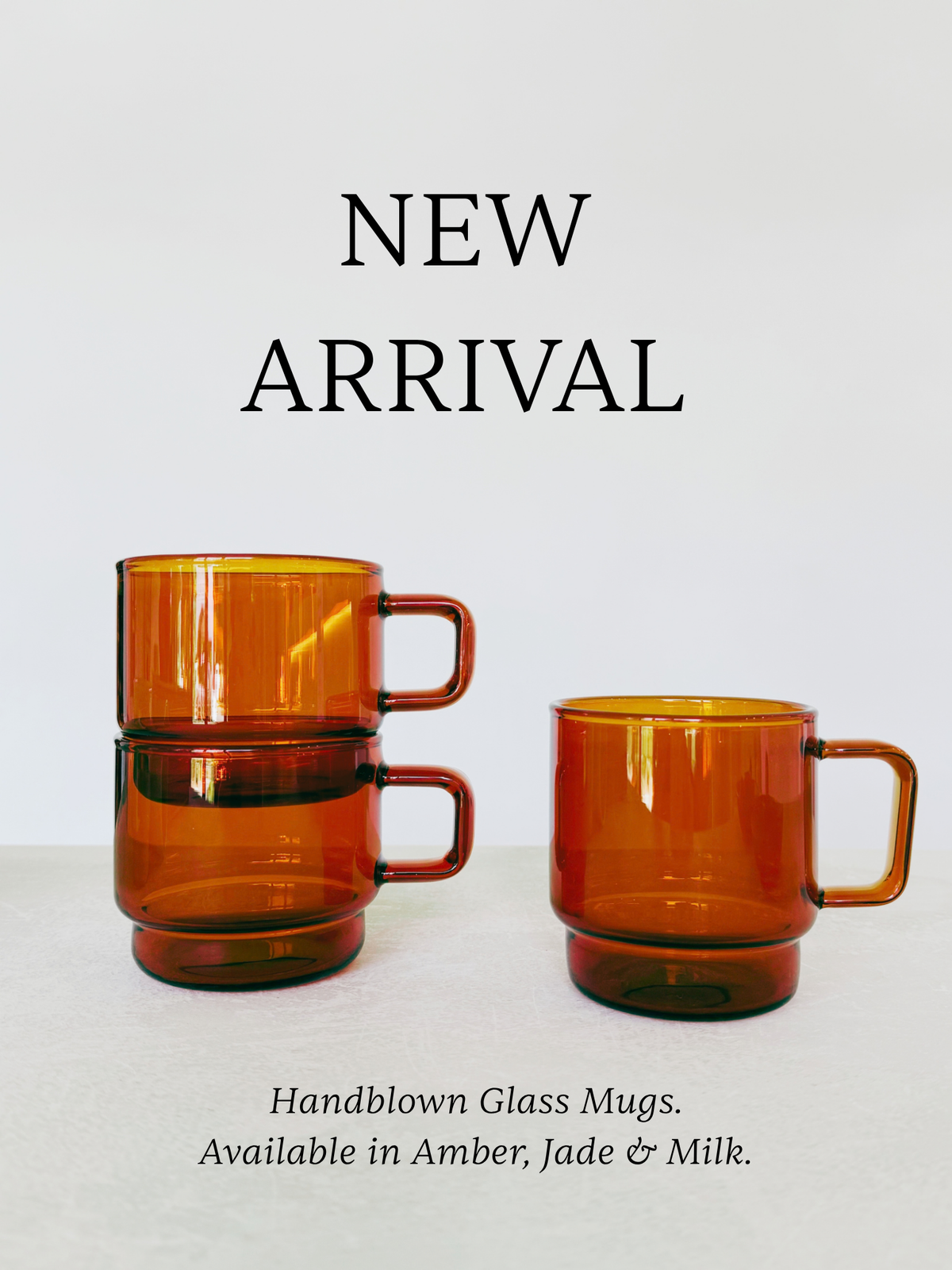 Handblown Borosilicate Glass Mugs
