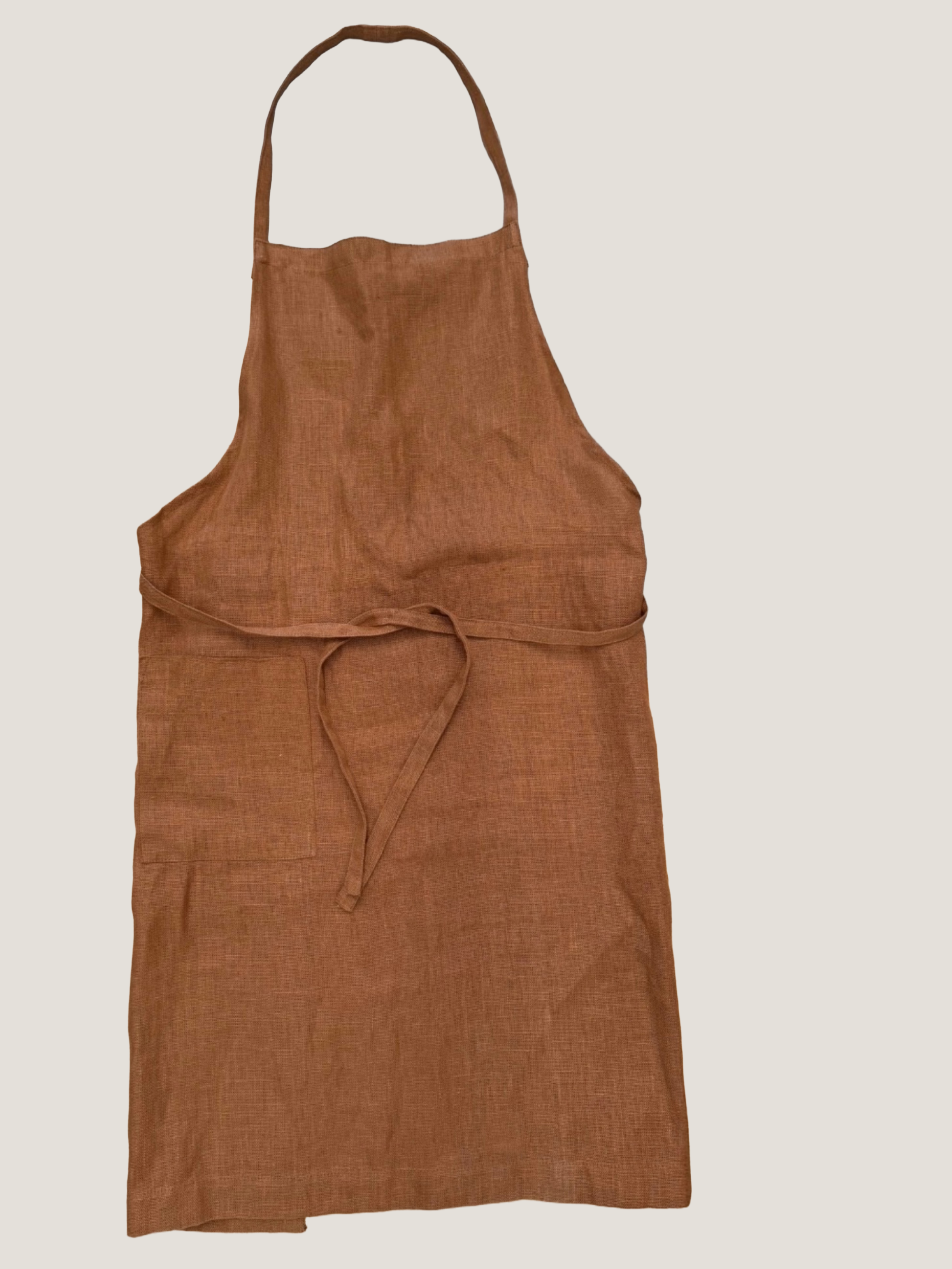 LINEN APRON IN OCHRE | Imprint House