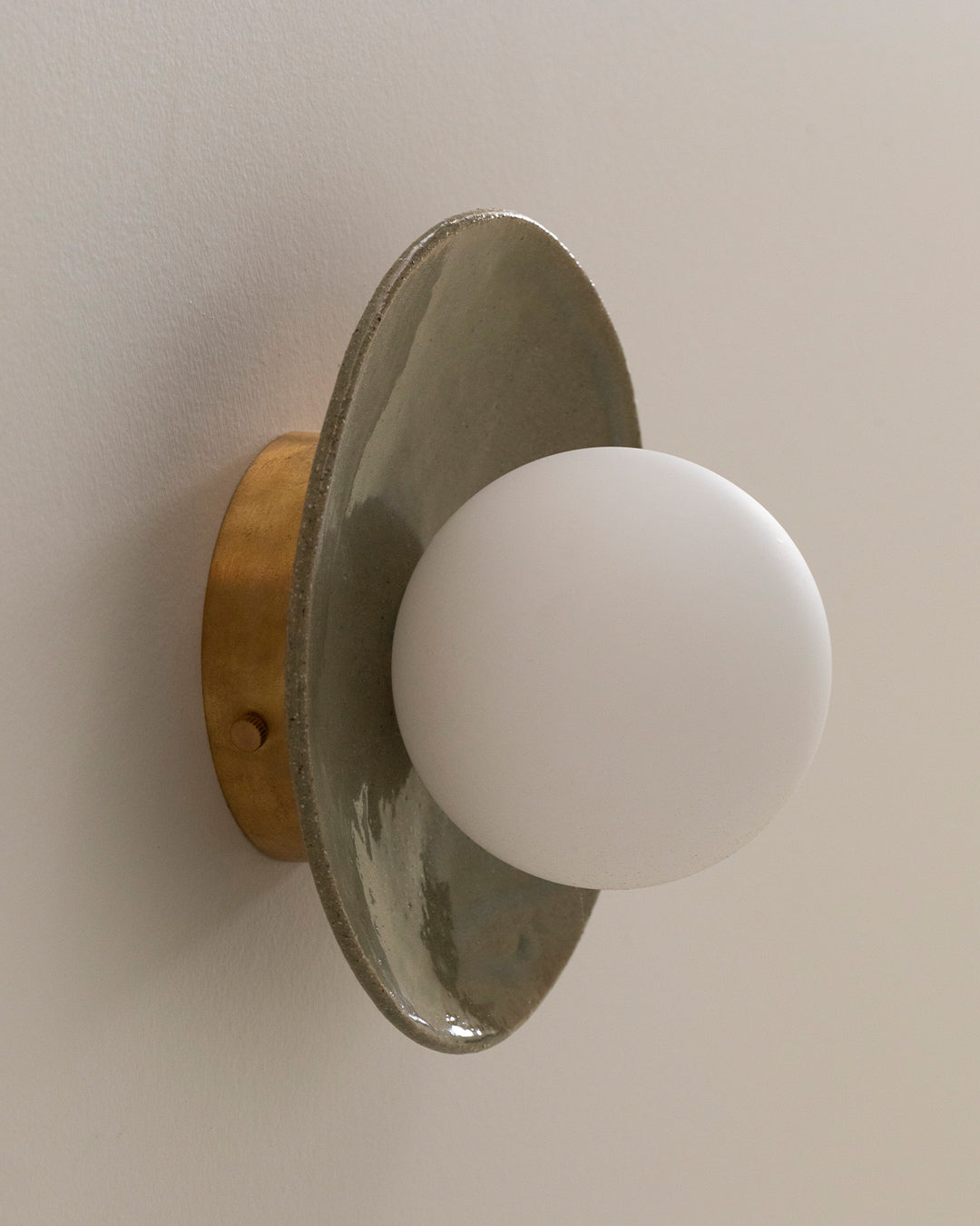 Lume Ceramic Wall Light - Olive