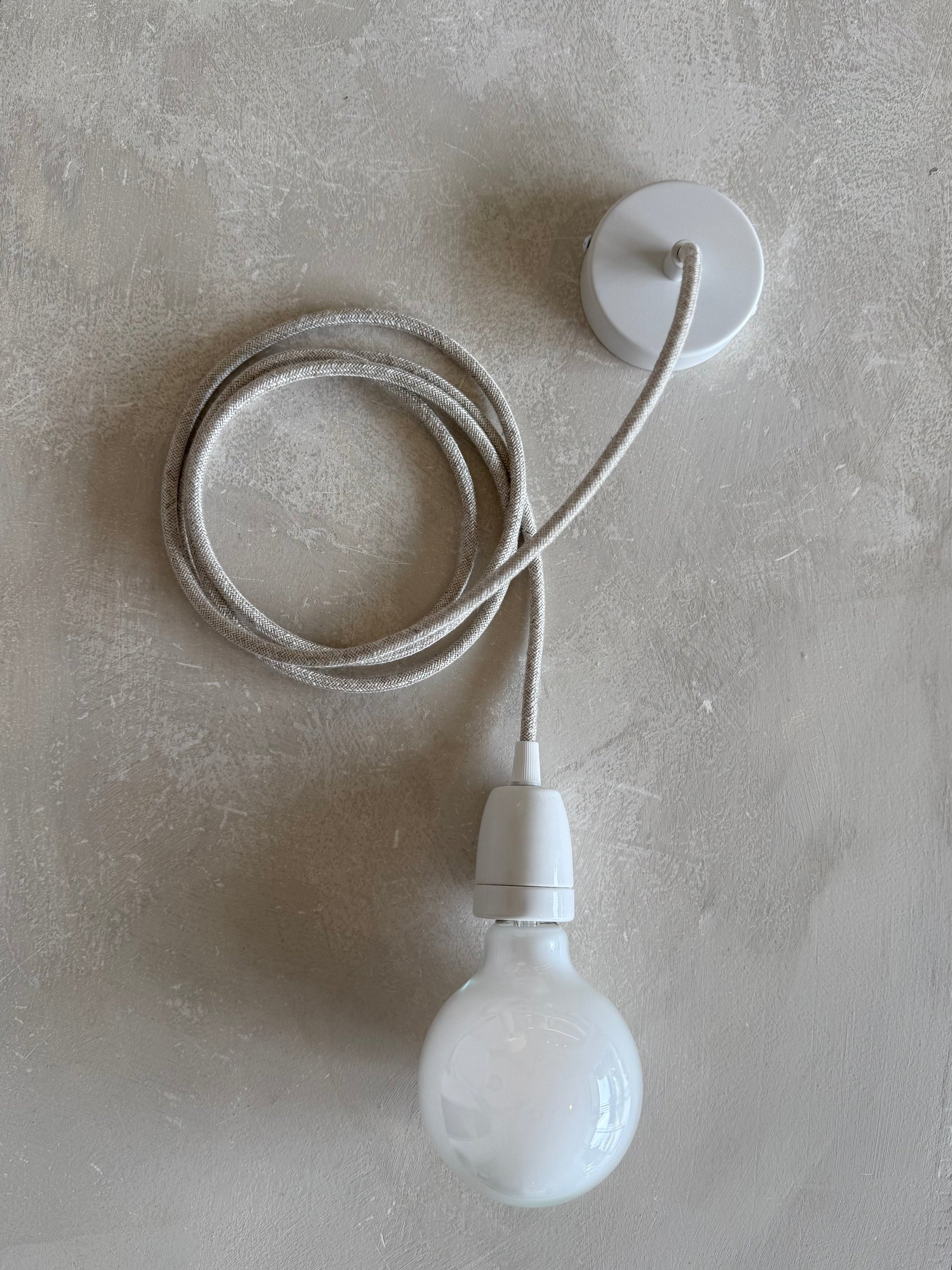 Pendant Lighting Cable Kit | Italian Linen Cable | Ochre and Silk