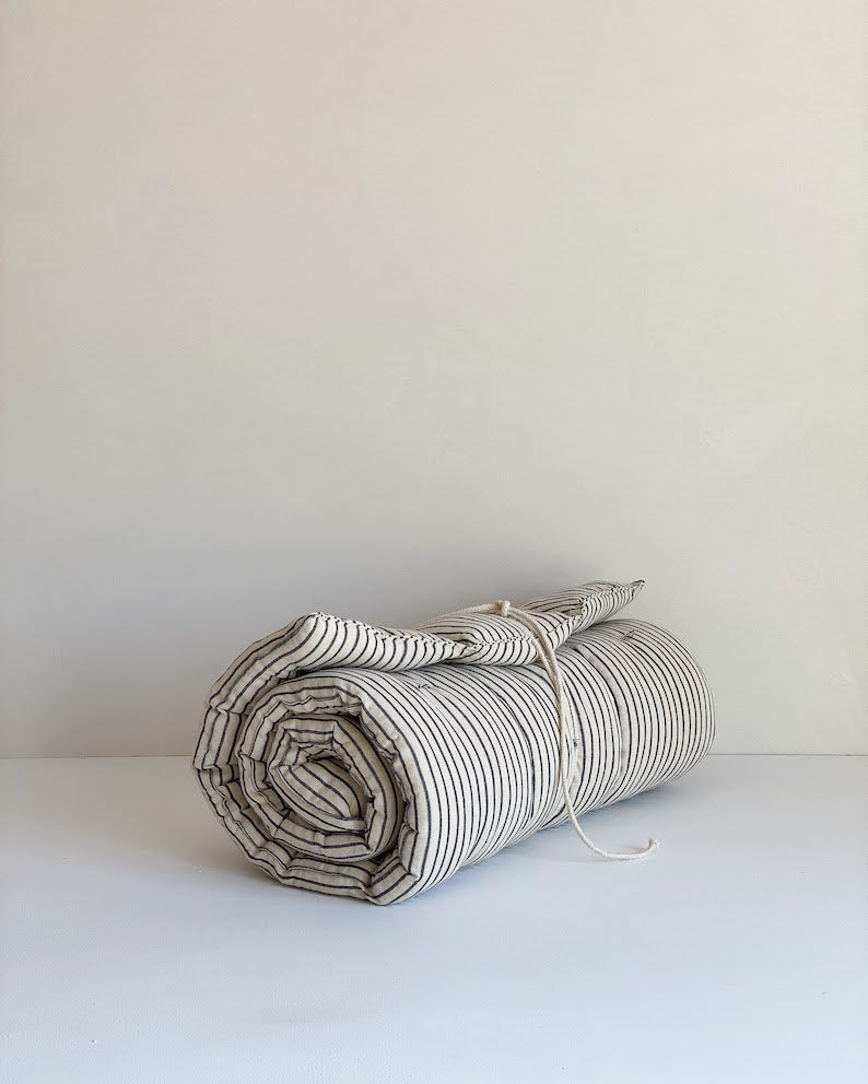 COTTON HANDWOVEN SOFA TOPPER IN STRIPE | Imprint House